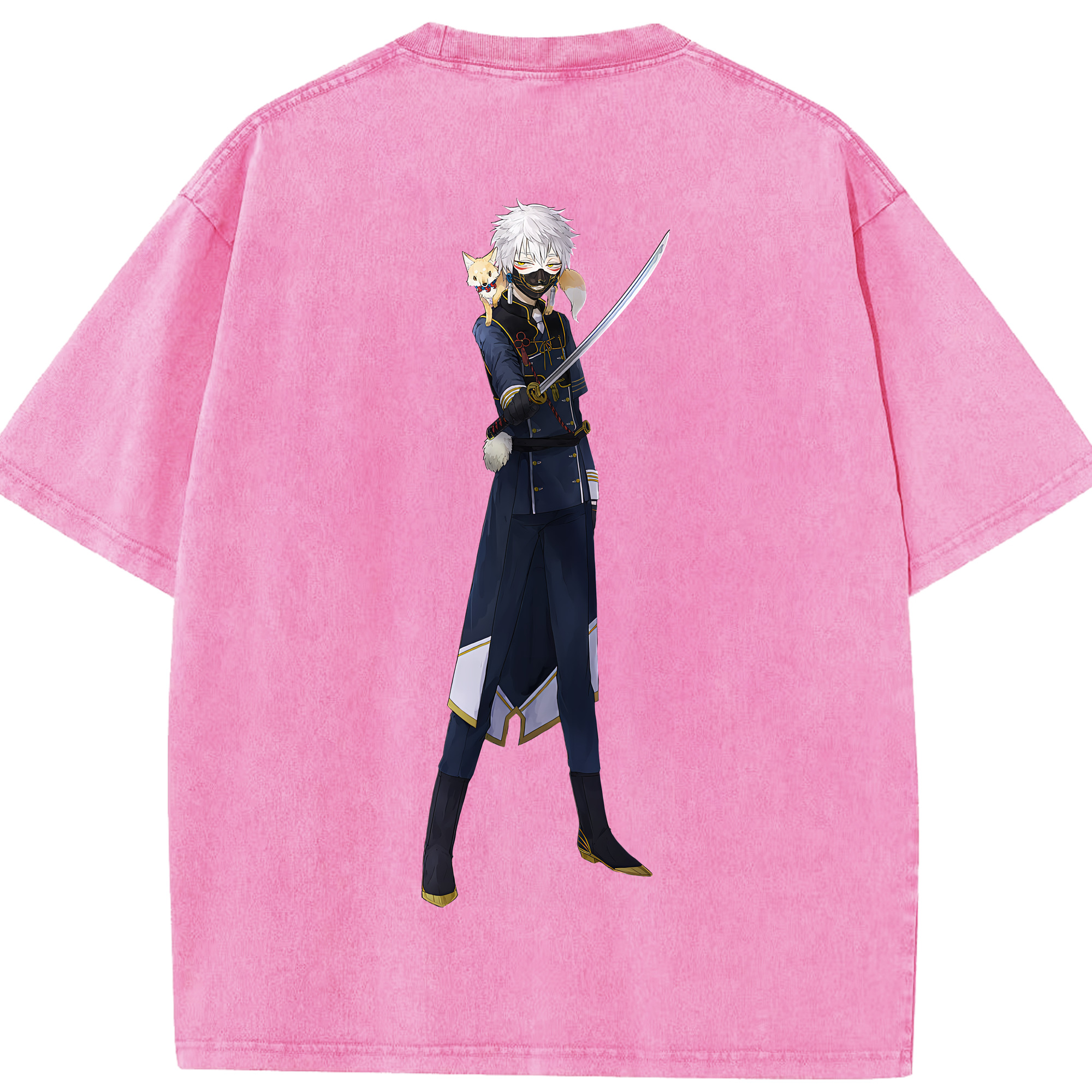 （画像用） 刀剣乱舞 Touken Ranbu 綿100% ヴィンテージ風 半袖Tシャツ（背面プリント）